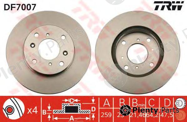  TRW part DF7007 Brake Disc