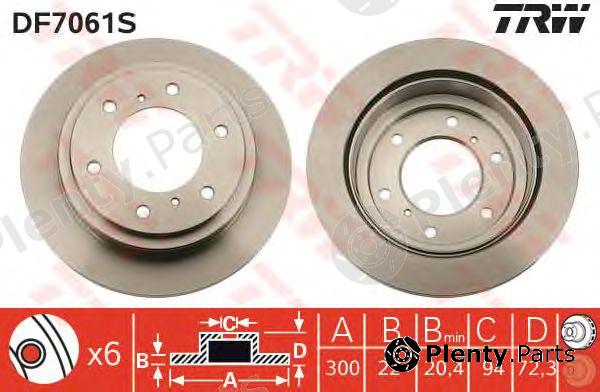  TRW part DF7061S Brake Disc