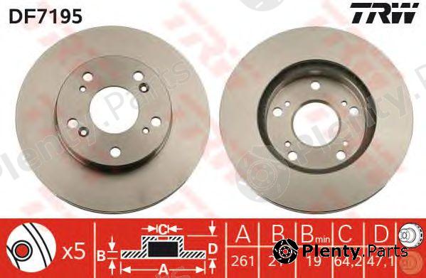 TRW part DF7195 Brake Disc