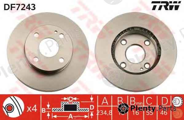  TRW part DF7243 Brake Disc