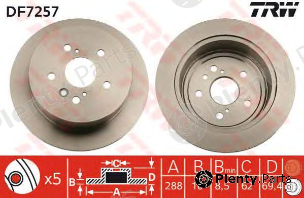  TRW part DF7257 Brake Disc