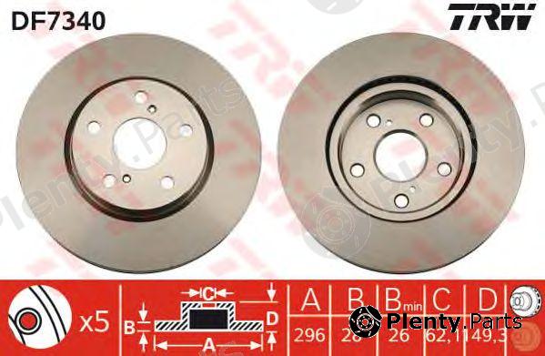  TRW part DF7340 Brake Disc