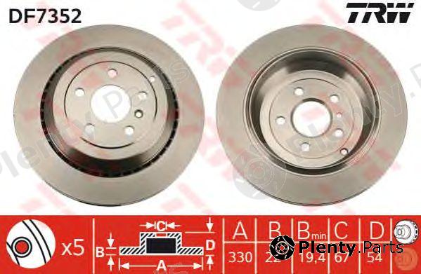  TRW part DF7352 Brake Disc