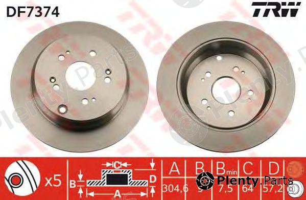  TRW part DF7374 Brake Disc