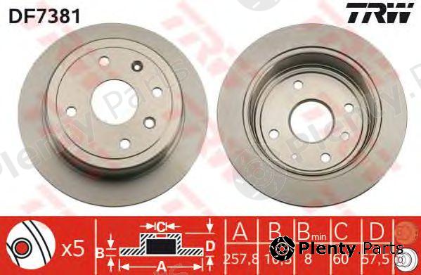  TRW part DF7381 Brake Disc