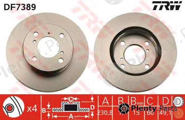  TRW part DF7389 Brake Disc
