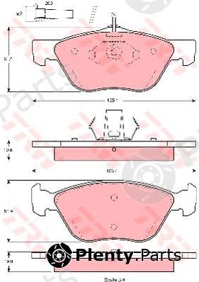  TRW part GDB1338 Brake Pad Set, disc brake