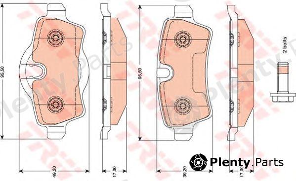  TRW part GDB1766 Brake Pad Set, disc brake