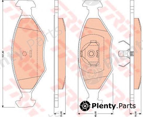  TRW part GDB1776 Brake Pad Set, disc brake