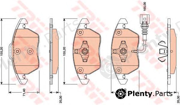  TRW part GDB1807 Brake Pad Set, disc brake