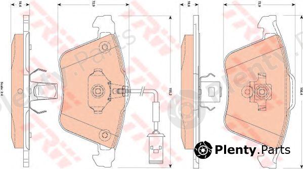  TRW part GDB1832 Brake Pad Set, disc brake