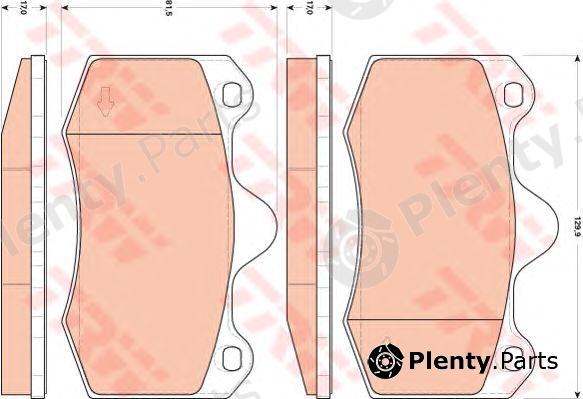  TRW part GDB1852 Brake Pad Set, disc brake