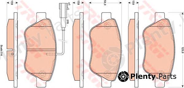  TRW part GDB1853 Brake Pad Set, disc brake