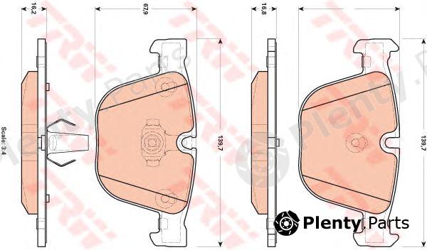  TRW part GDB1892 Brake Pad Set, disc brake