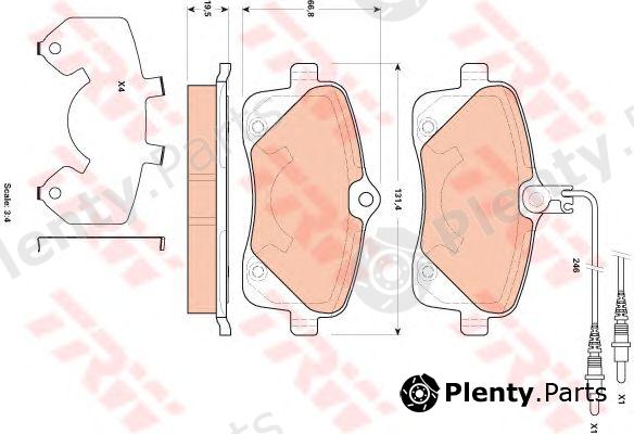  TRW part GDB1895 Brake Pad Set, disc brake