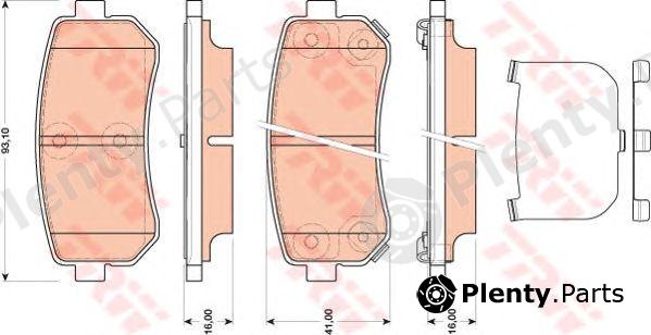  TRW part GDB3474 Brake Pad Set, disc brake