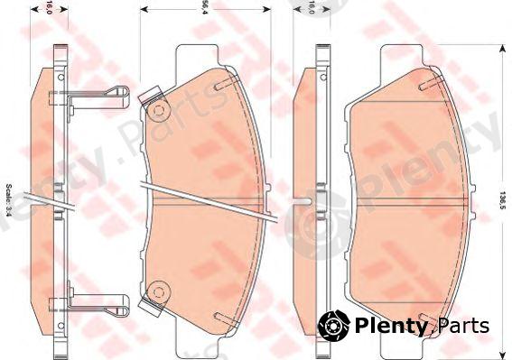  TRW part GDB3493 Brake Pad Set, disc brake