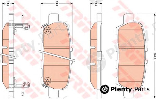  TRW part GDB3508 Brake Pad Set, disc brake