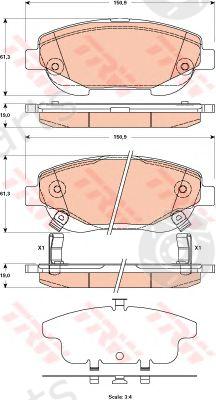 TRW part GDB3518 Brake Pad Set, disc brake