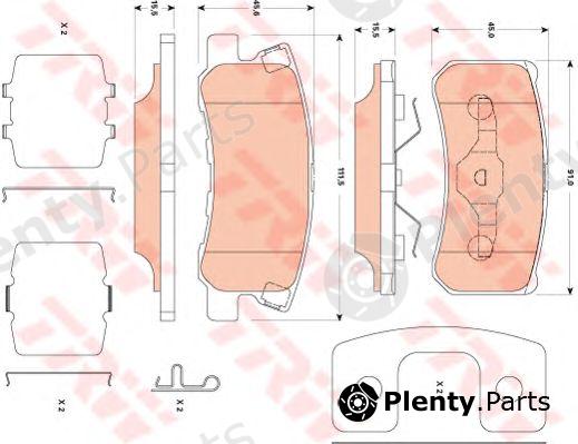 TRW part GDB4600 Brake Pad Set, disc brake