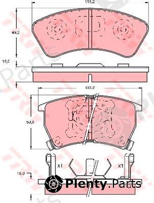  TRW part GDB735 Brake Pad Set, disc brake