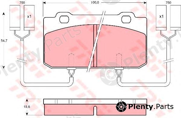  TRW part GDB902 Brake Pad Set, disc brake
