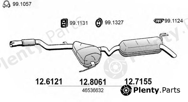 ASSO part 12.8061 (128061) Middle-/End Silencer