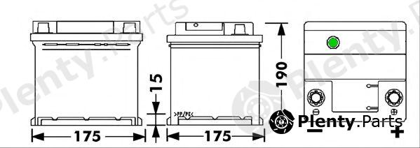  EXIDE part EB440 Starter Battery