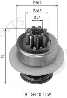  MAGNETI MARELLI part 940113020034 Pinion, starter
