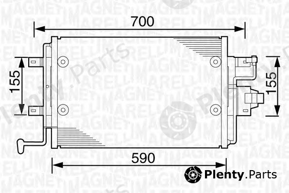  MAGNETI MARELLI part 350203238000 Condenser, air conditioning