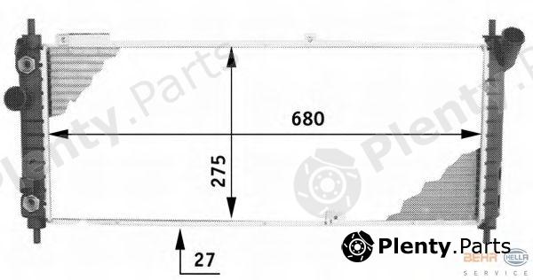  BEHR part 8MK376713-594 (8MK376713594) Radiator, engine cooling