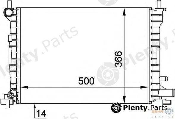  BEHR part 8MK376715-621 (8MK376715621) Radiator, engine cooling