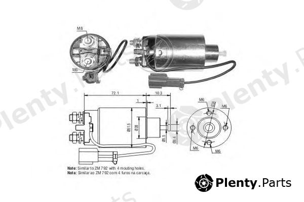  ERA part ZM4792 Solenoid Switch, starter