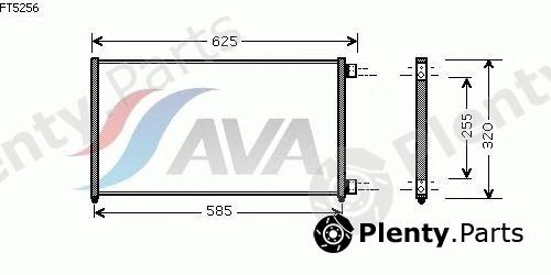 AVA QUALITY COOLING part FT5256 Condenser, air conditioning