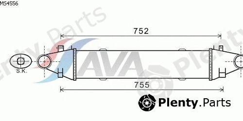  AVA QUALITY COOLING part MS4556 Intercooler, charger