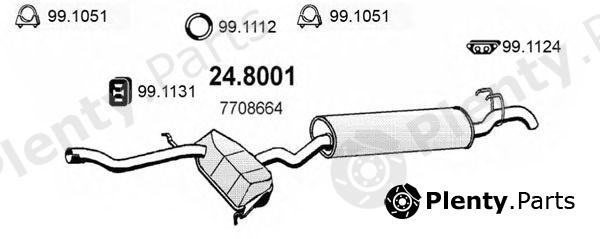  ASSO part 24.8001 (248001) Middle-/End Silencer