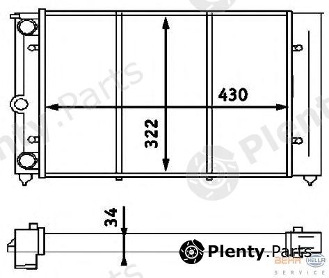  BEHR part 8MK376713-324 (8MK376713324) Radiator, engine cooling