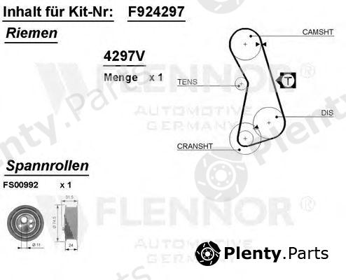  FLENNOR part F924297 Timing Belt Kit