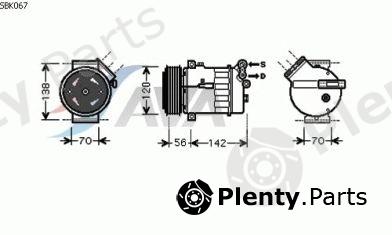  AVA QUALITY COOLING part SBK067 Compressor, air conditioning
