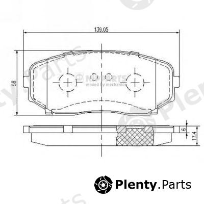  NIPPARTS part N3603070 Brake Pad Set, disc brake