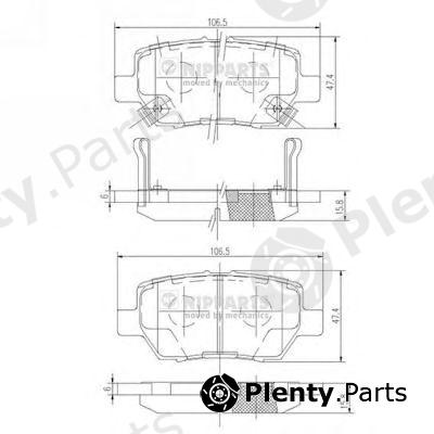  NIPPARTS part N3614021 Brake Pad Set, disc brake