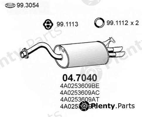  ASSO part 04.7040 (047040) End Silencer