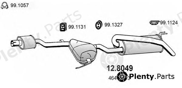  ASSO part 12.8049 (128049) Middle-/End Silencer