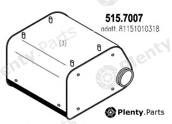  ASSO part 515.7007 (5157007) Middle-/End Silencer