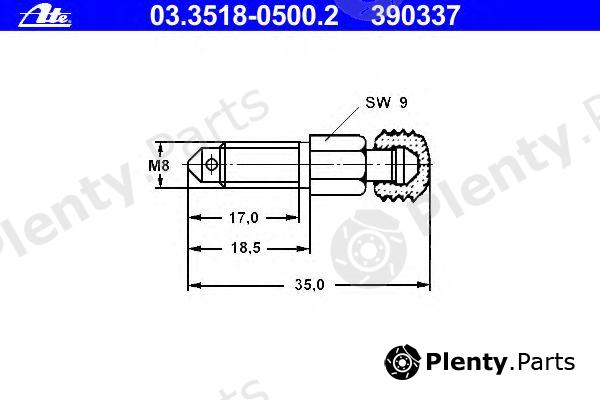  ATE part 03.3518-0500.2 (03351805002) Breather Screw / Valve