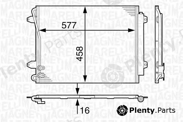  MAGNETI MARELLI part 350203634000 Condenser, air conditioning