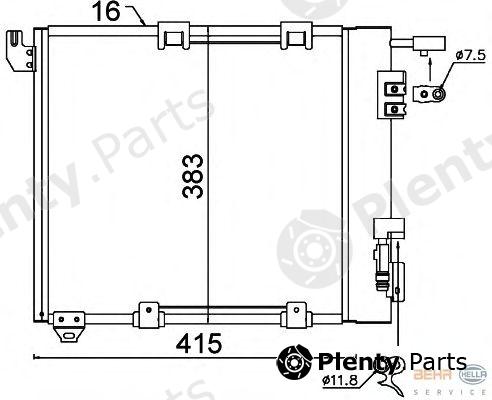  BEHR part 8FC351301-374 (8FC351301374) Condenser, air conditioning