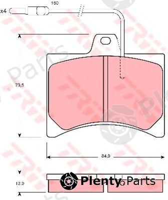  TRW part GDB276 Brake Pad Set, disc brake