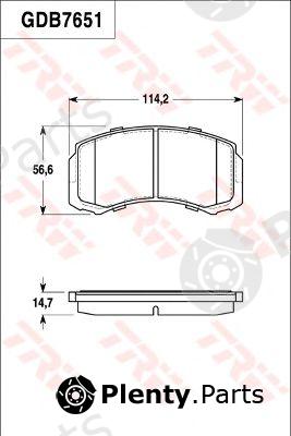  TRW part GDB7651 Brake Pad Set, disc brake