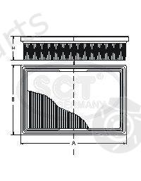  SCT Germany part SB2124 Air Filter